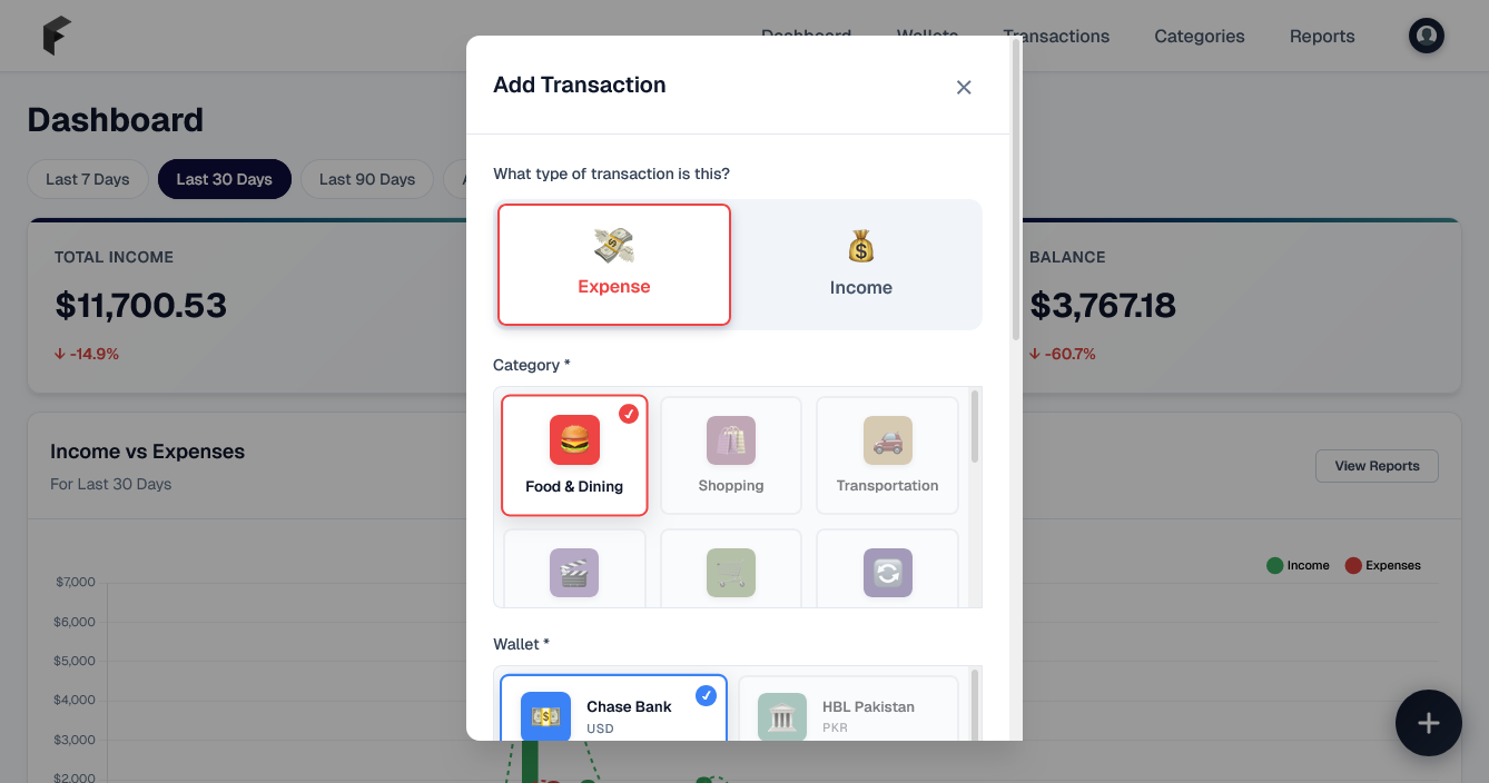 Add Transaction Flow
